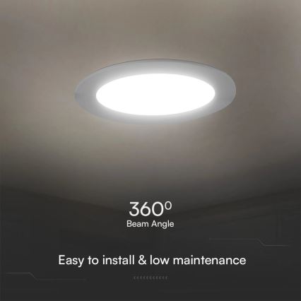 LED-Einbauleuchte SAMSUNG CHIP LED/24W/230V 6500K d 29,4 cm weiß