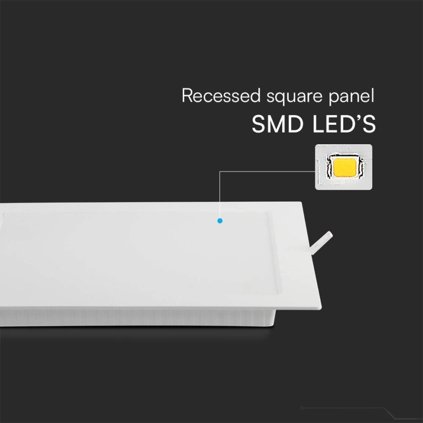 LED-Einbauleuchte SAMSUNG CHIP LED/3W/230V 3000K 9x9 cm weiß