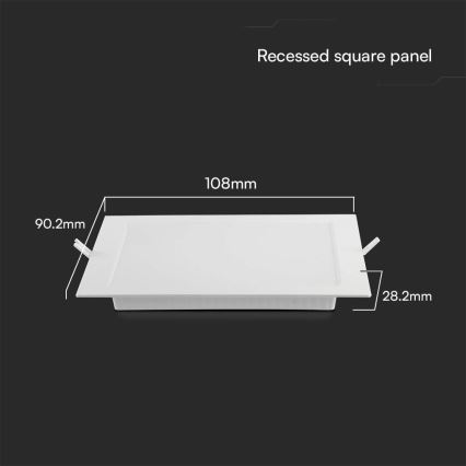LED-Einbauleuchte SAMSUNG CHIP LED/3W/230V 3000K 9x9 cm weiß