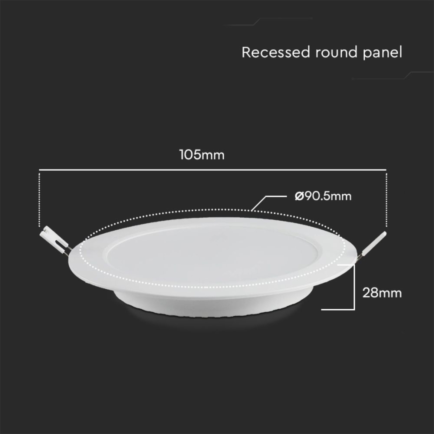 LED-Einbauleuchte SAMSUNG CHIP LED/3W/230V 4000K d 9,5 cm weiß