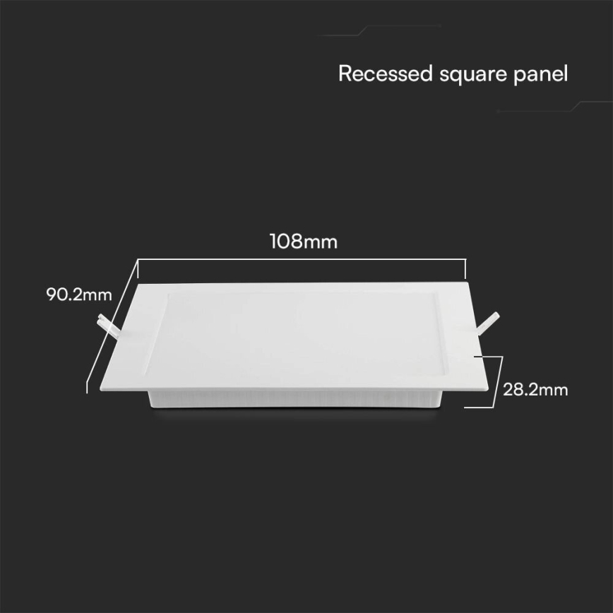 LED-Einbauleuchte SAMSUNG CHIP LED/3W/230V 6500K 9x9 cm weiß