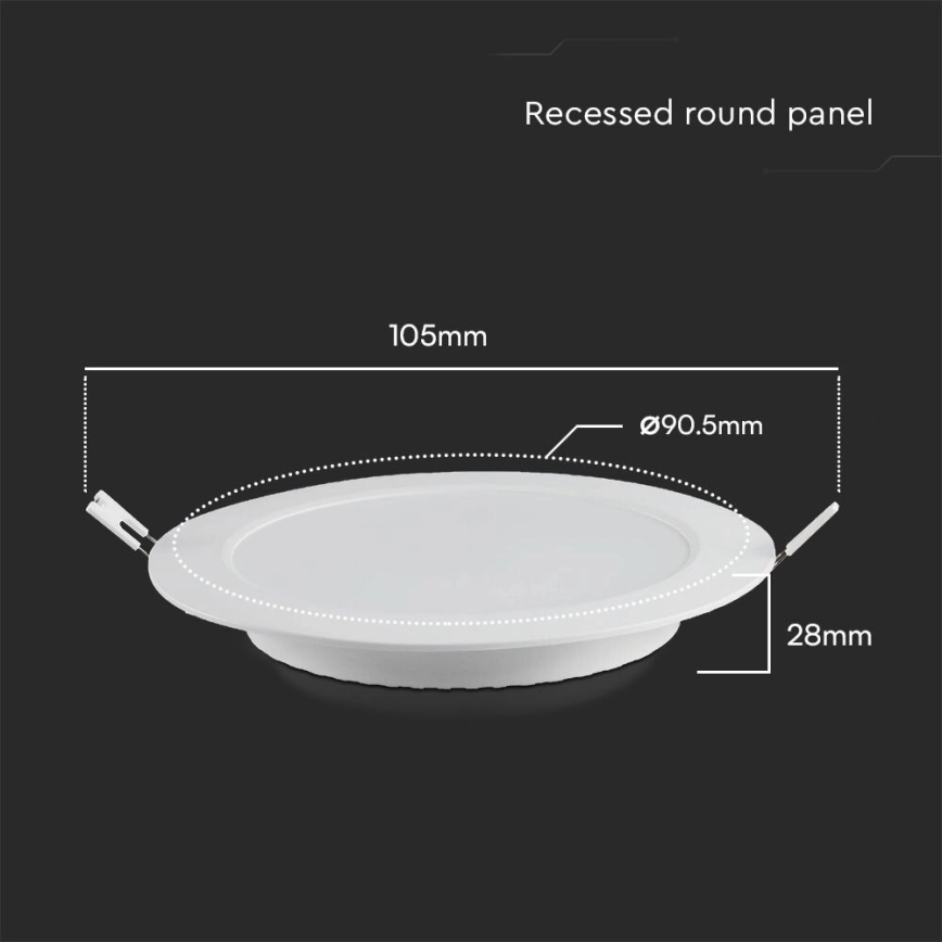 LED-Einbauleuchte SAMSUNG CHIP LED/3W/230V 6500K d 9,5 cm weiß