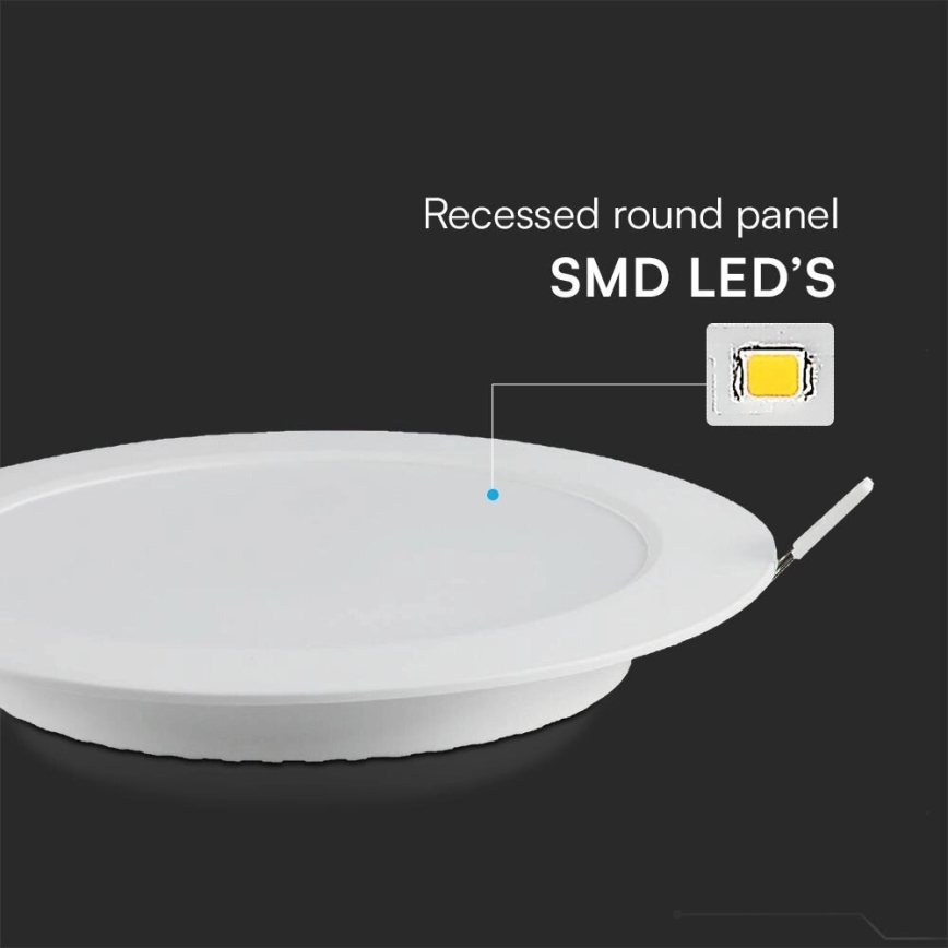 LED-Einbauleuchte SAMSUNG CHIP LED/6W/230V 4000K d 12 cm weiß