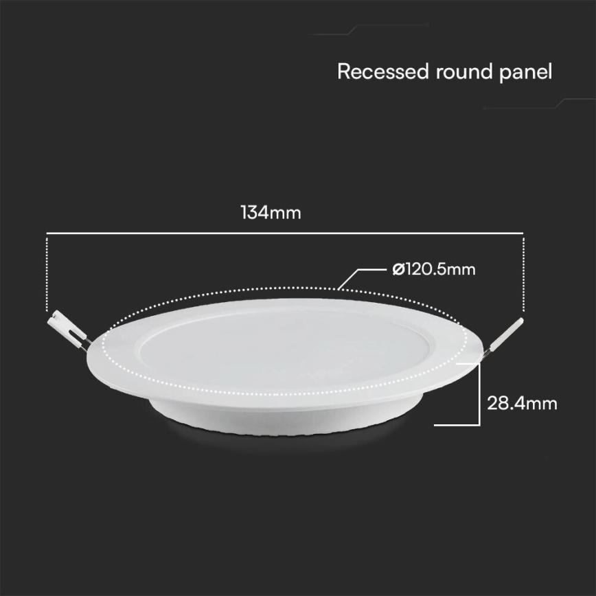 LED-Einbauleuchte SAMSUNG CHIP LED/6W/230V 4000K d 12 cm weiß