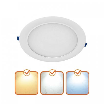 LED Einbauleuchte SIGARO LED/24W/230V 3000/4000/6500K Ø 22 cm weiß