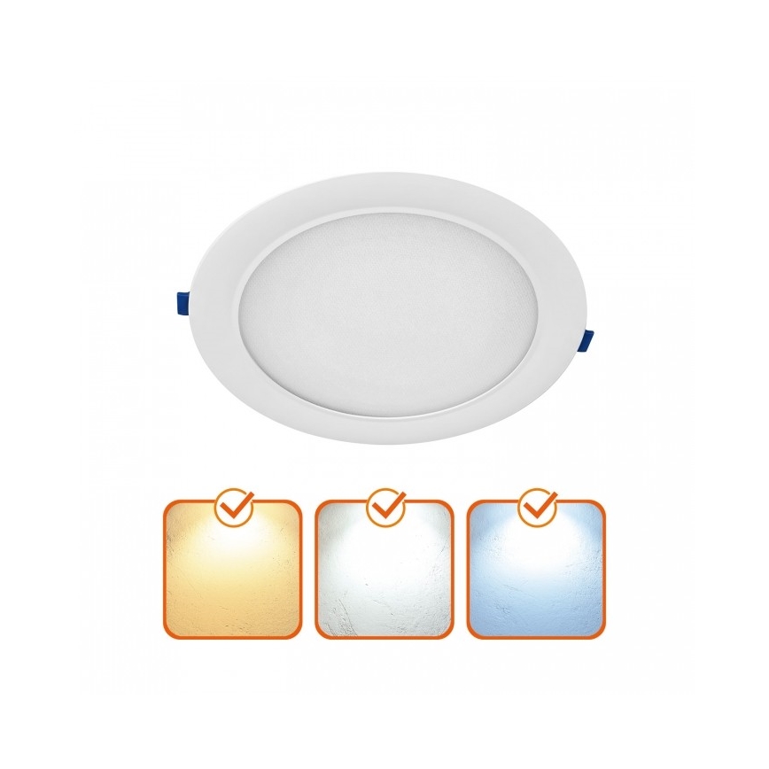 LED Einbauleuchte SIGARO LED/24W/230V 3000/4000/6500K Ø 22 cm weiß