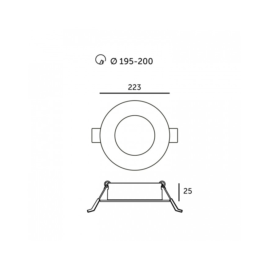 LED Einbauleuchte SIGARO LED/24W/230V 3000/4000/6500K Ø 22 cm weiß