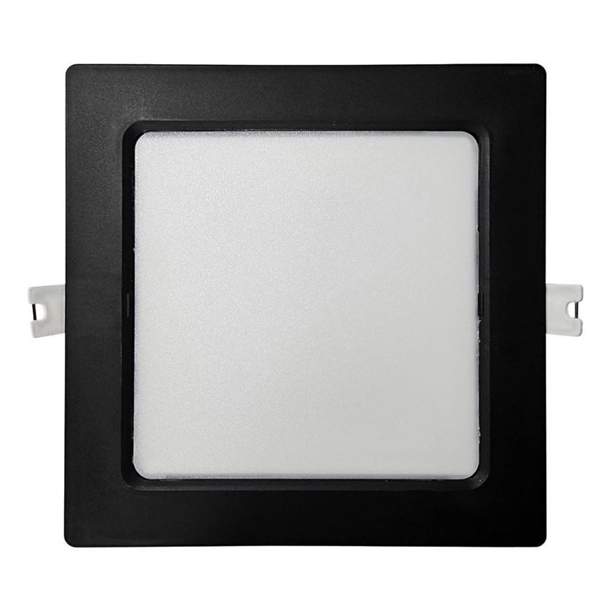 LED-Einbauleuchte SQUARE LED/12W/230V 4000K 17x17 cm schwarz