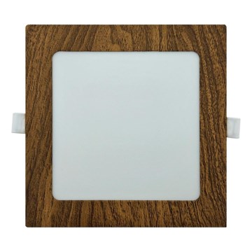 LED-Einbauleuchte SQUARE LED/12W/230V 4200K 16,8x16,8 cm braun