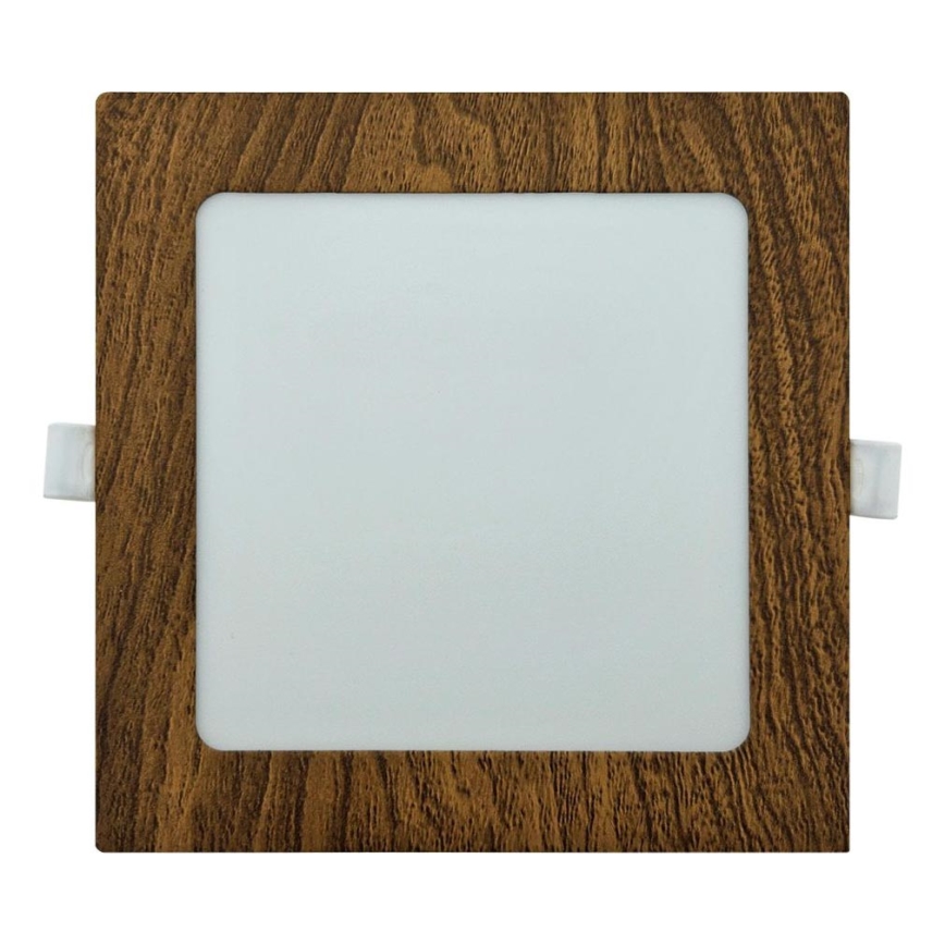 LED-Einbauleuchte SQUARE LED/12W/230V 4200K 16,8x16,8 cm braun