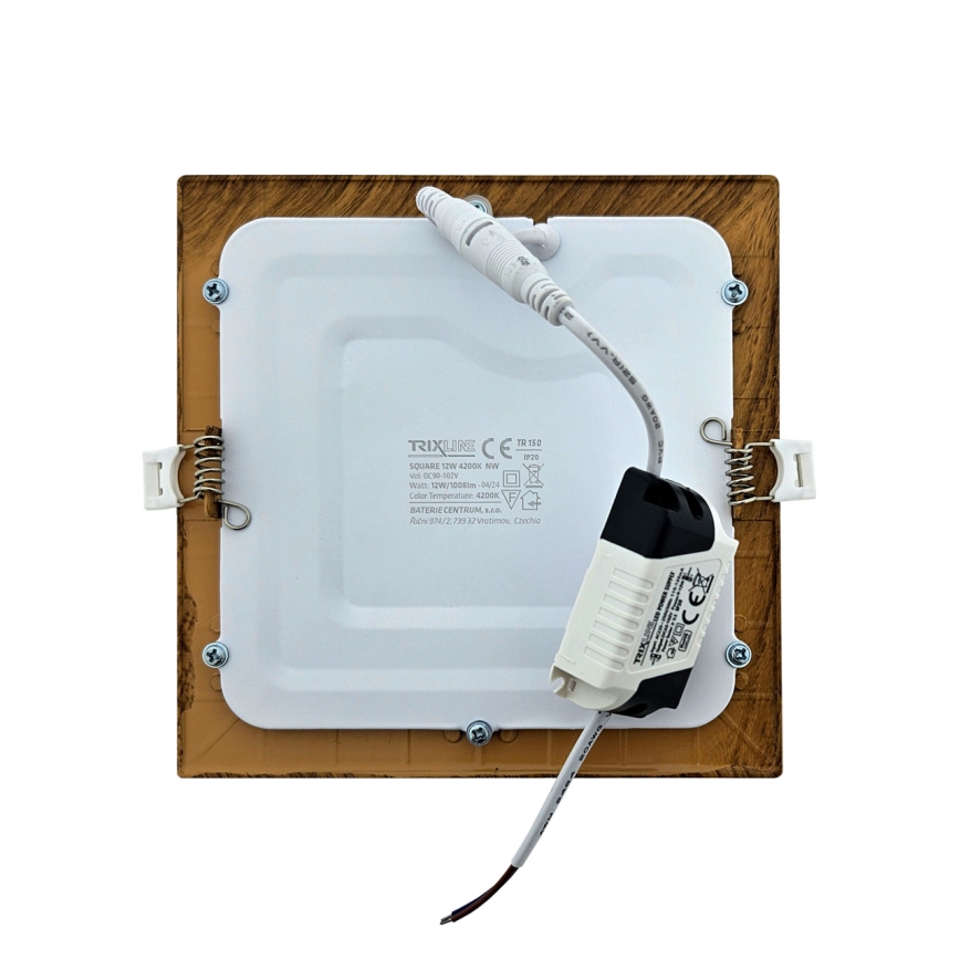LED-Einbauleuchte SQUARE LED/12W/230V 4200K 16,8x16,8 cm braun
