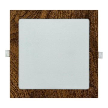 LED-Einbauleuchte SQUARE LED/18W/230V 4200K 22x22 cm braun