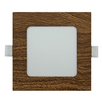LED-Einbauleuchte SQUARE LED/6W/230V 4200K 11,8x11,8 cm braun