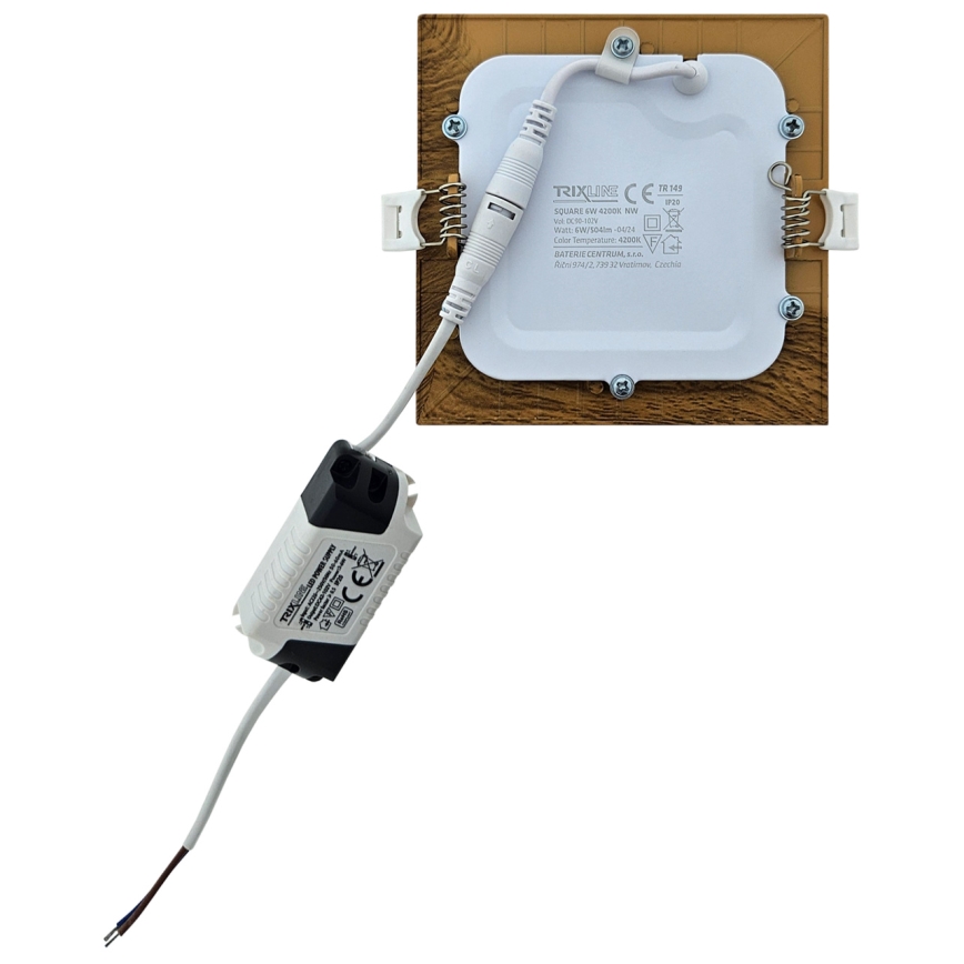 LED-Einbauleuchte SQUARE LED/6W/230V 4200K 11,8x11,8 cm braun