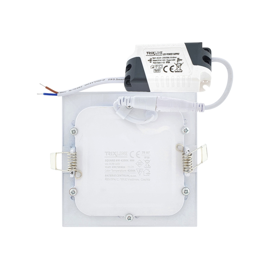 LED-Einbauleuchte SQUARE LED/6W/230V 4200K 11,8x11,8 cm weiß