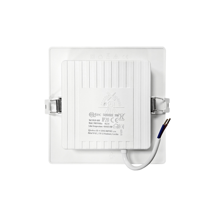 LED-Einbauleuchte SQUARE LED/9W/230V 4000K 14,5x14,5 cm weiß