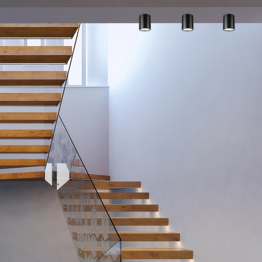 LED Einbauleuchte TACO 1xE27/15W/230V schwarz