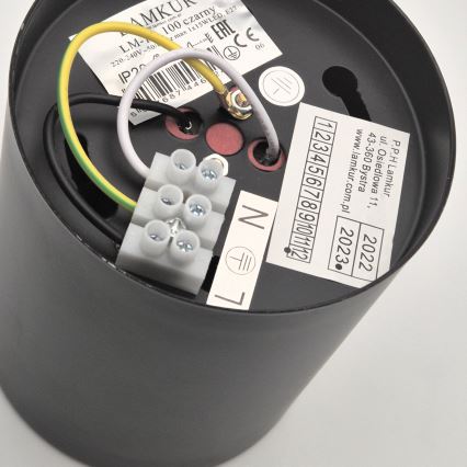 LED Einbauleuchte TACO 1xE27/15W/230V schwarz