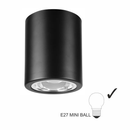 LED Einbauleuchte TACO 1xE27/15W/230V schwarz