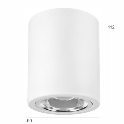 LED Einbauleuchte TACO 1xE27/15W/230V Weiß