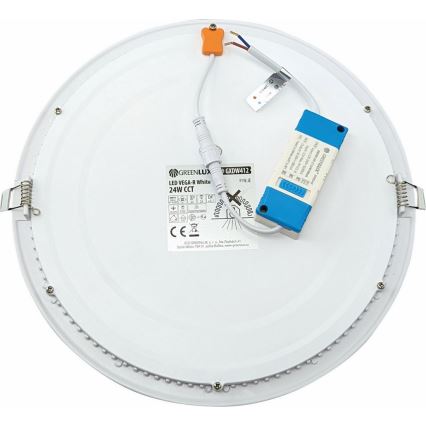 LED-Einbauleuchte VEGA LED/24W/230V 2900/3900/5800K d 30 cm weiß