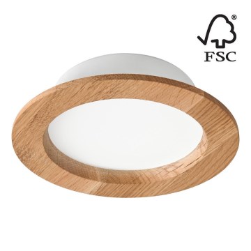 LED-Einbauleuchte WOODY SPOT LED/12,5W/230V 3000K Eiche ø 16 cm