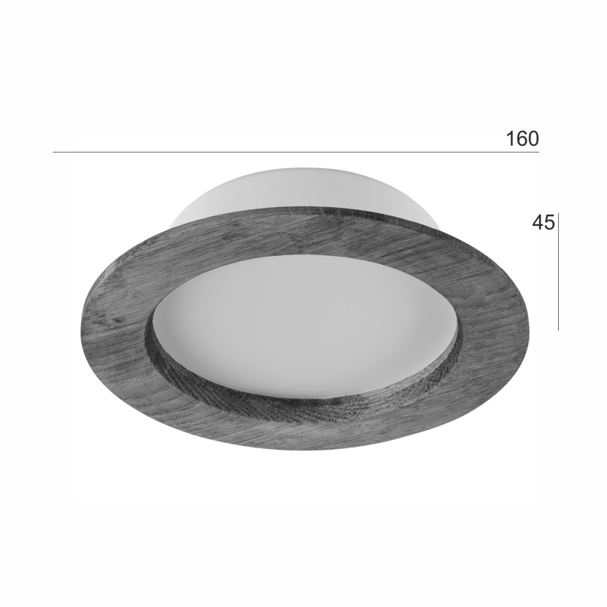 LED-Einbauleuchte WOODY SPOT LED/12,5W/230V 3000K Eiche ø 16 cm
