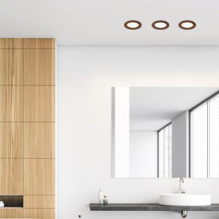 LED Einbauleuchte WOODY SPOT LED/12,5W/230V 3000K Kirschbaum Ø 16 cm