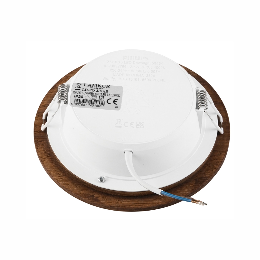 LED Einbauleuchte WOODY SPOT LED/12,5W/230V 3000K Kirschbaum Ø 16 cm