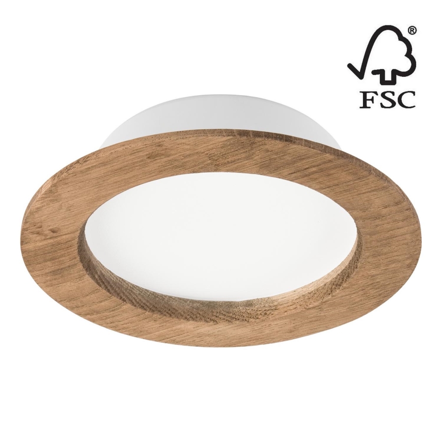 LED-Einbauleuchte WOODY SPOT LED/12,5W/230V 3000K Walnuss ø 16 cm