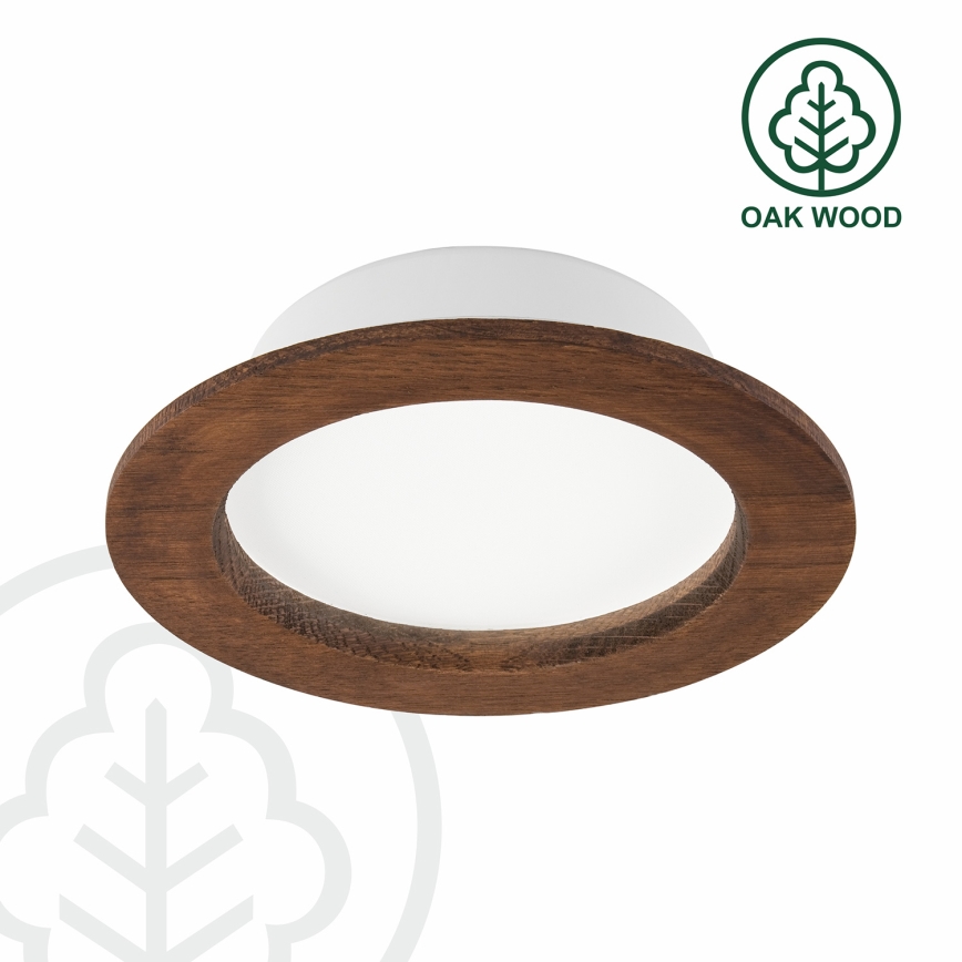 LED-Einbauleuchte WOODY SPOT LED/12,5W/230V 4000K Kirsche ø 16 cm
