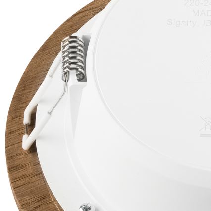 LED Einbauleuchte WOODY SPOT LED/12,5W/230V 4000K Nussbaum Ø 16 cm