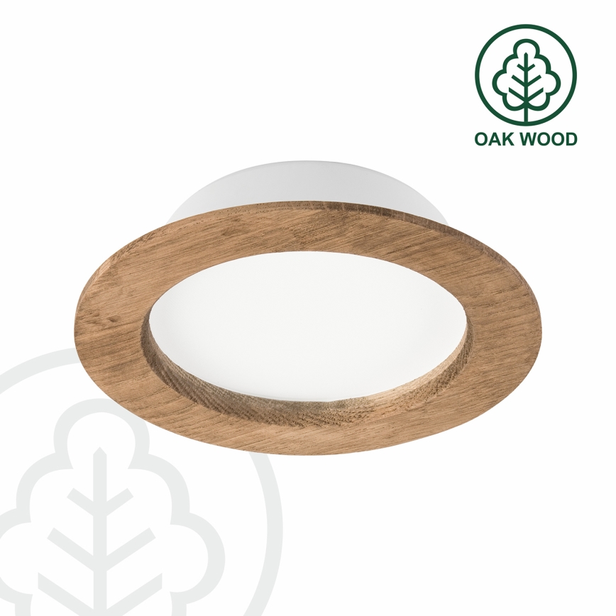LED-Einbauleuchte WOODY SPOT LED/12,5W/230V 4000K Walnuss ø 16 cm