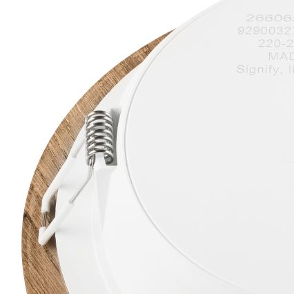 LED Einbauleuchte WOODY SPOT LED/16,5W/230V 4000K Nussbaum Ø 18,5 cm