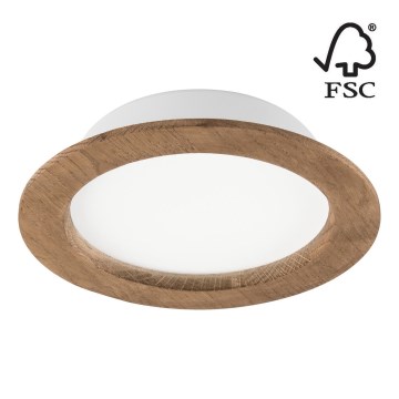 LED-Einbauleuchte WOODY SPOT LED/16,5W/230V 4000K Walnuss ø 18,5 cm