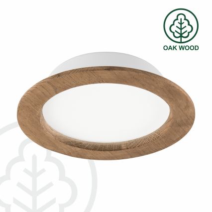 LED-Einbauleuchte WOODY SPOT LED/16,5W/230V 4000K Walnuss ø 18,5 cm