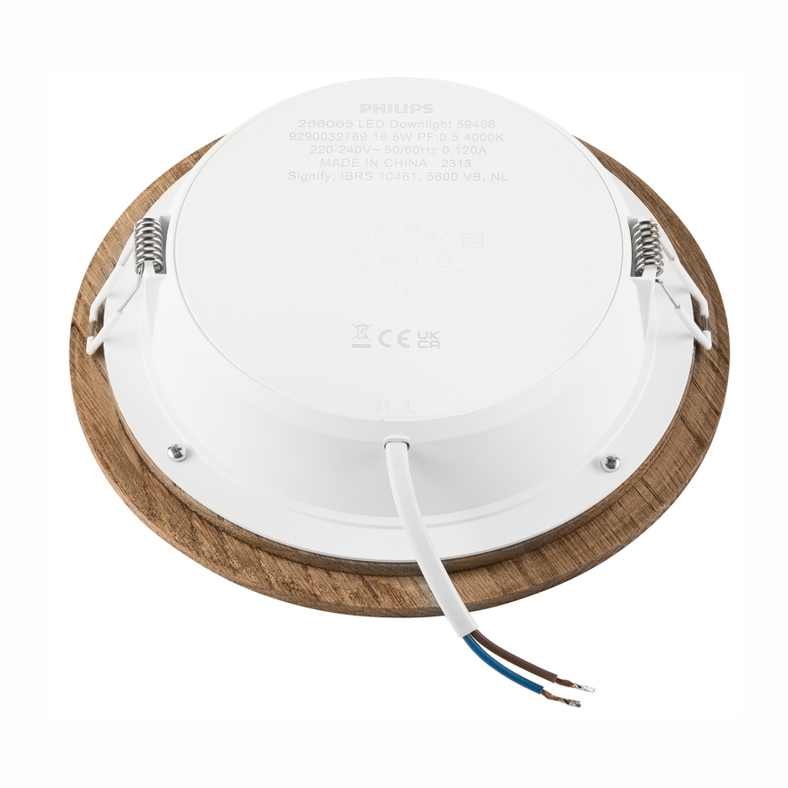 LED-Einbauleuchte WOODY SPOT LED/16,5W/230V 4000K Walnuss ø 18,5 cm