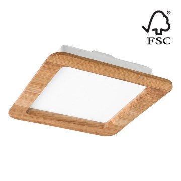 LED-Einbauleuchte WOODY SPOT LED/17W/230V 3000K Eiche 18,5x18,5 cm