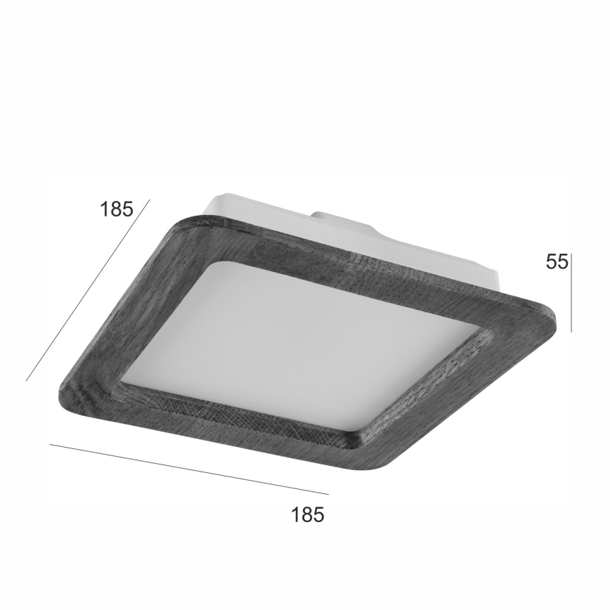 LED-Einbauleuchte WOODY SPOT LED/17W/230V 3000K Eiche 18,5x18,5 cm