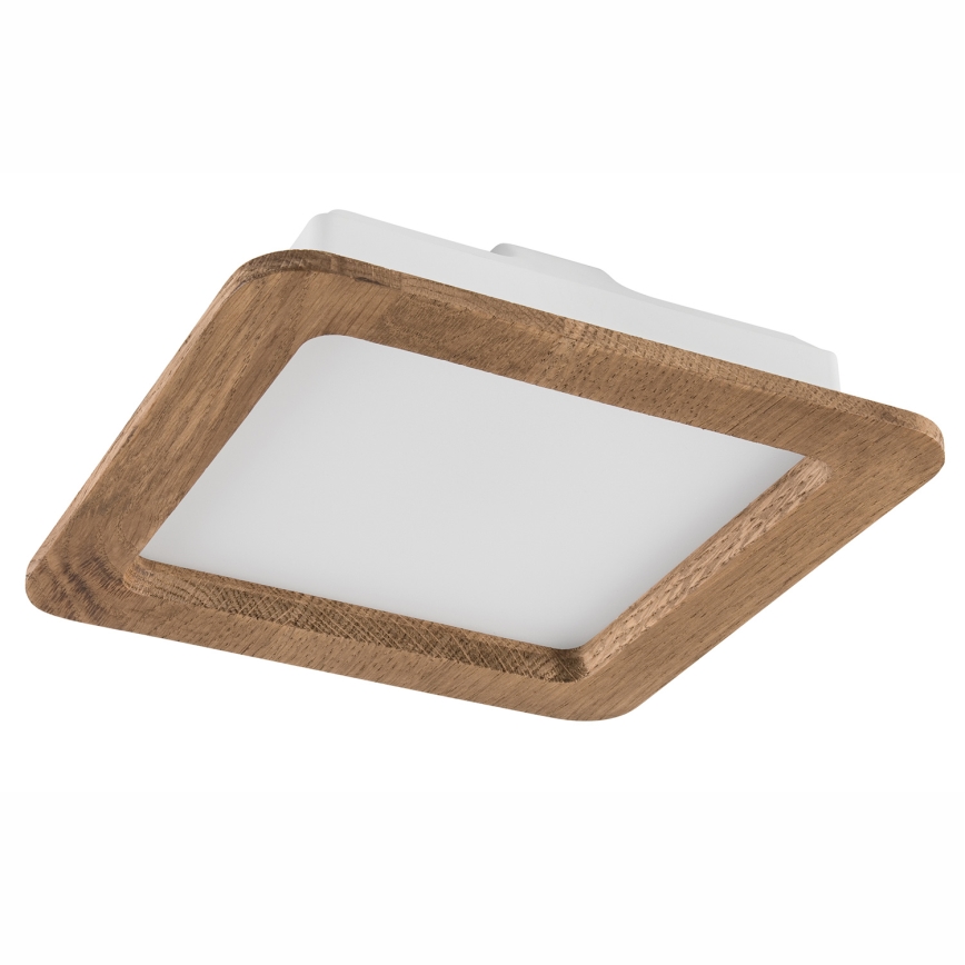 LED-Einbauleuchte WOODY SPOT LED/17W/230V 3000K Walnuss 18,5x18,5 cm
