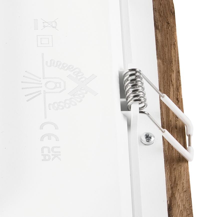 LED-Einbauleuchte WOODY SPOT LED/17W/230V 3000K Walnuss 18,5x18,5 cm