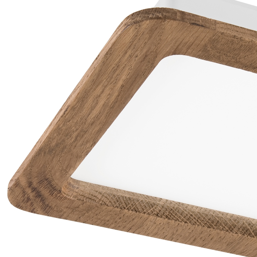 LED-Einbauleuchte WOODY SPOT LED/17W/230V 3000K Walnuss 18,5x18,5 cm