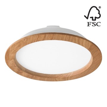 LED-Einbauleuchte WOODY SPOT LED/23,5W/230V 4000K Eiche ø 23,5 cm