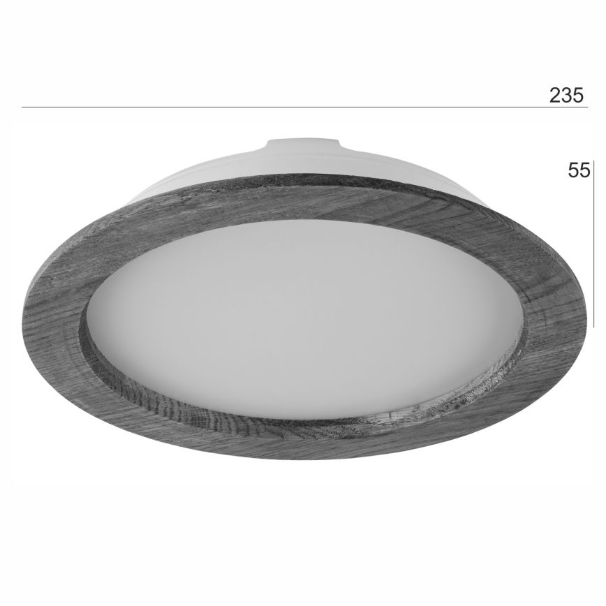 LED-Einbauleuchte WOODY SPOT LED/23,5W/230V 4000K Eiche ø 23,5 cm
