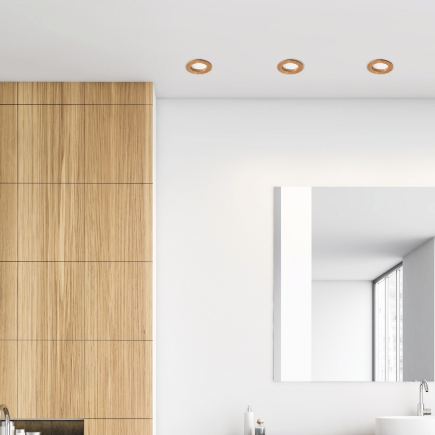 LED-Einbauleuchte WOODY SPOT LED/5,5W/230V 4000K Eiche ø 10 cm