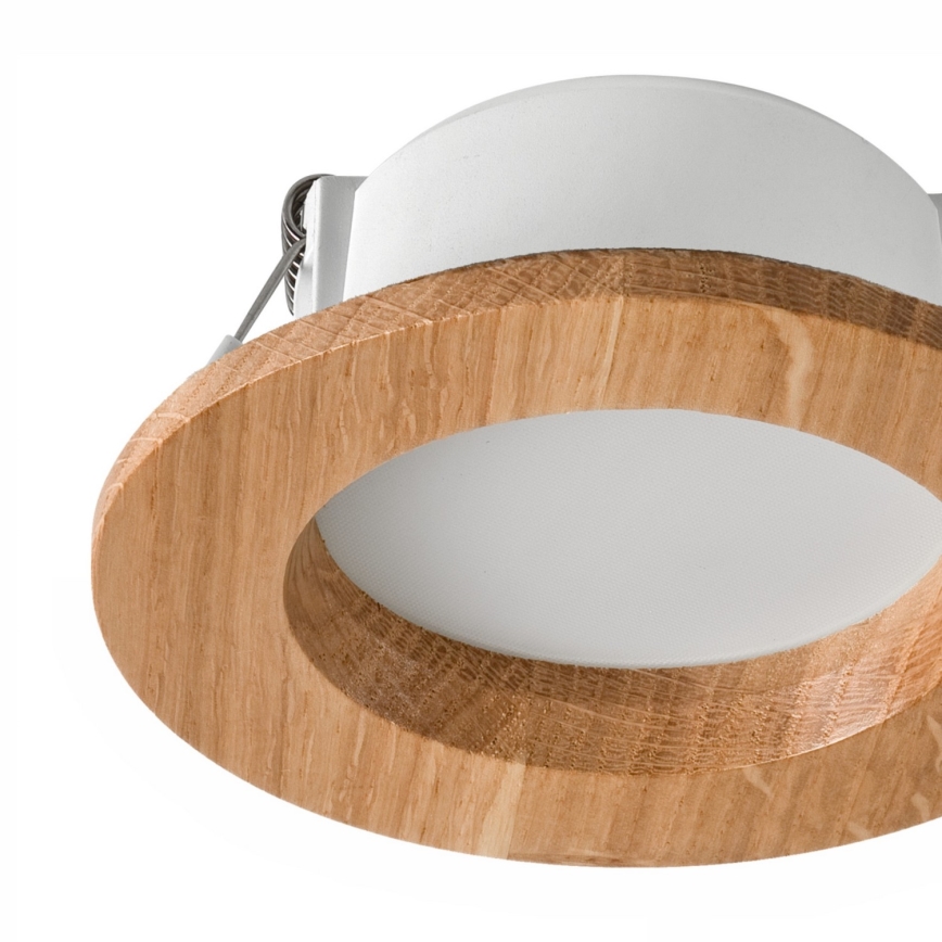 LED-Einbauleuchte WOODY SPOT LED/5,5W/230V 4000K Eiche ø 10 cm