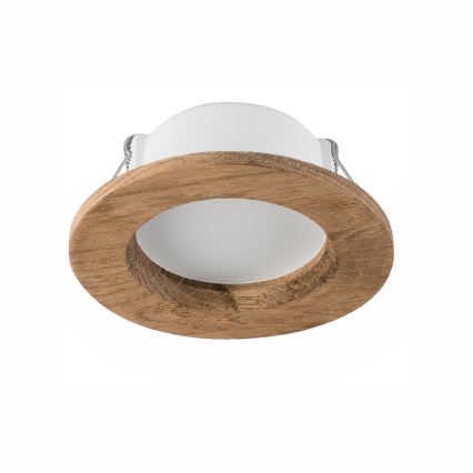LED Einbauleuchte WOODY SPOT LED/5,5W/230V 4000K Nussbaum Ø 10 cm