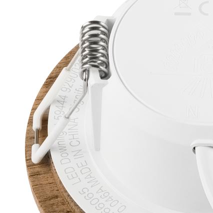 LED Einbauleuchte WOODY SPOT LED/5,5W/230V 4000K Nussbaum Ø 10 cm