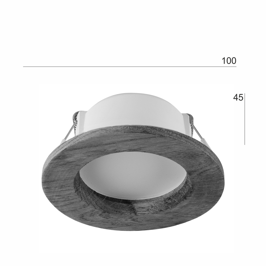 LED Einbauleuchte WOODY SPOT LED/5,5W/230V 4000K Nussbaum Ø 10 cm