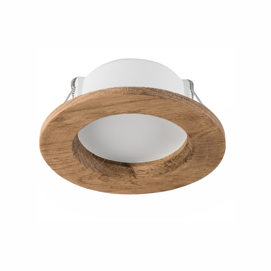 LED-Einbauleuchte WOODY SPOT LED/5,5W/230V 4000K Walnuss ø 10 cm